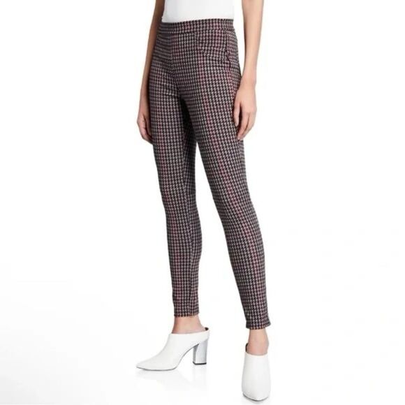 Sanctuary Grease Legging Women Size Medium Red and Black Houndstooth - Picture 1 of 7
